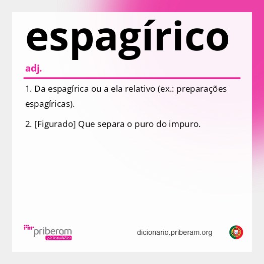 Significado de espagírico