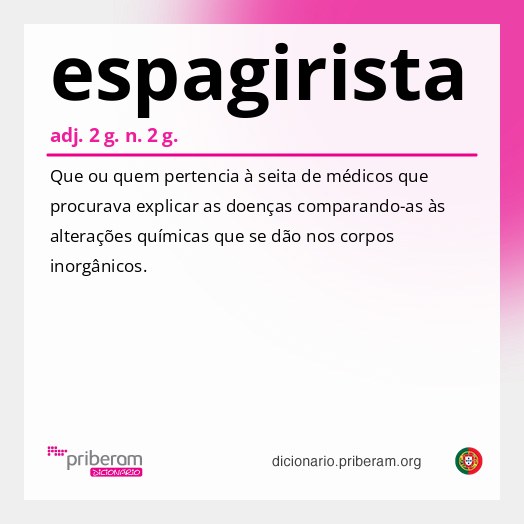 Significado de espagirista