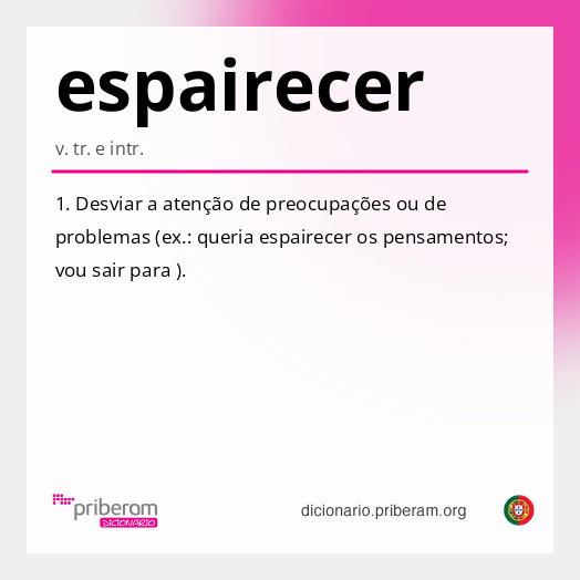 Significado de espairecer