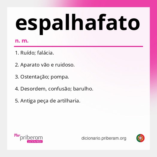 Significado de espalhafato