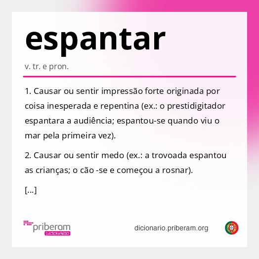 Significado de espantar