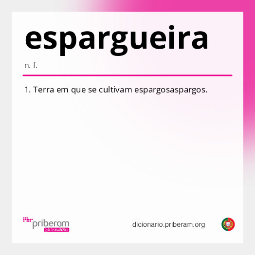 Significado de espargueira