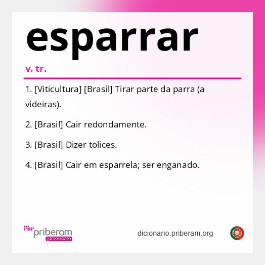 Significado de esparrar
