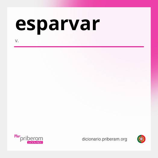 Significado de esparvar