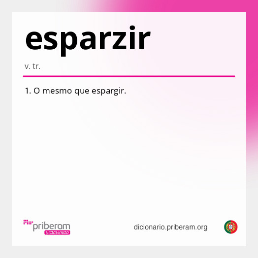 Significado de esparzir
