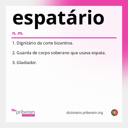 Significado de espatário