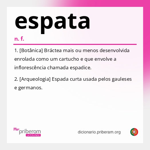 Significado de espata
