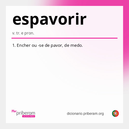 Significado de espavorir