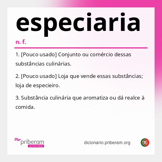 Significado de especiaria