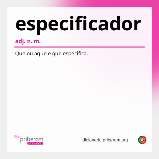 Significado de especificador