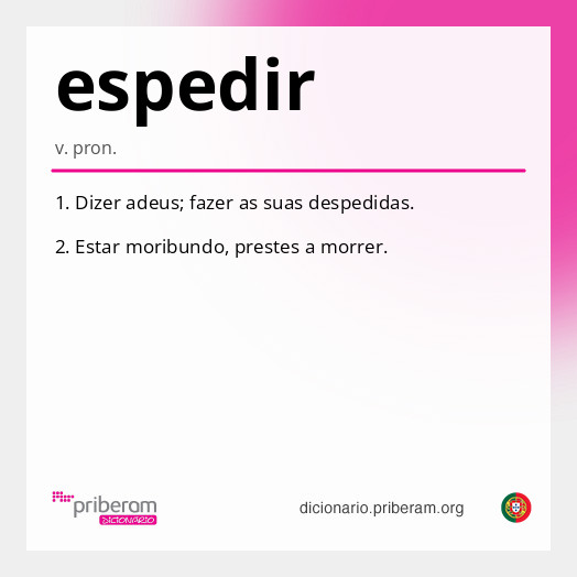 Significado de espedir