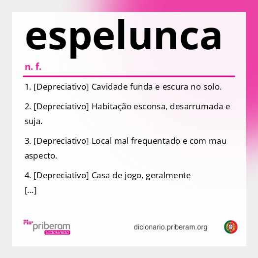 Significado de espelunca