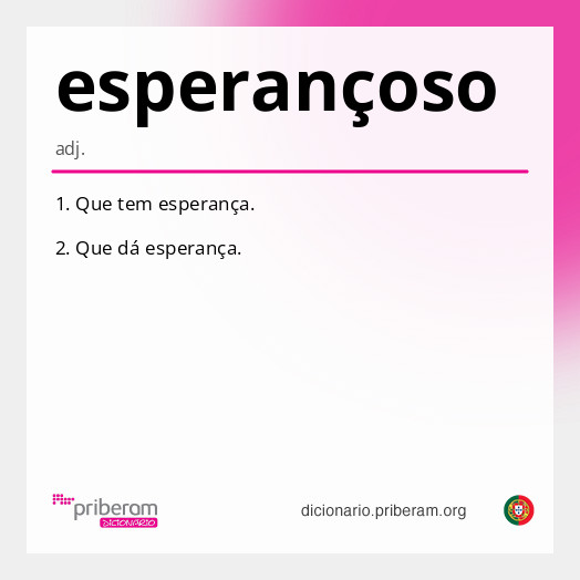 Significado de esperançoso