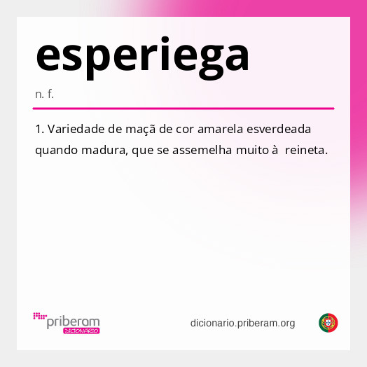 Significado de esperiega