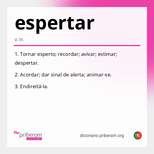 Significado de espertar