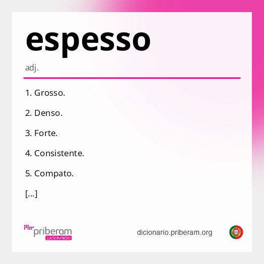 Significado de espesso