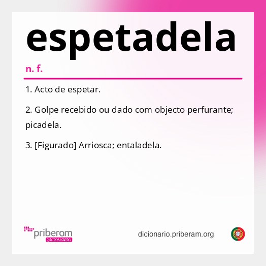 Significado de espetadela