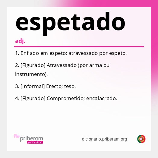 Significado de espetado
