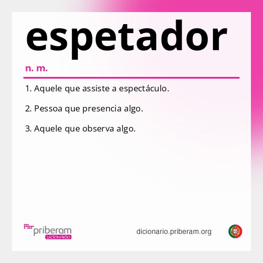 Significado de espetador