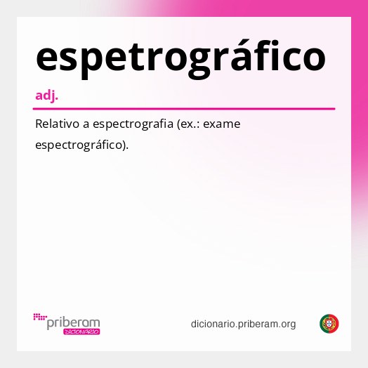 Significado de espetrográfico
