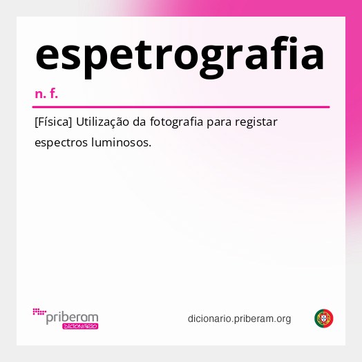 Significado de espetrografia