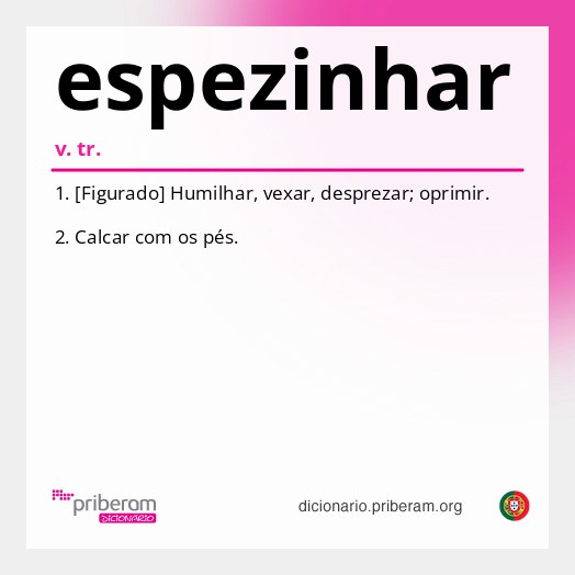 Significado de espezinhar