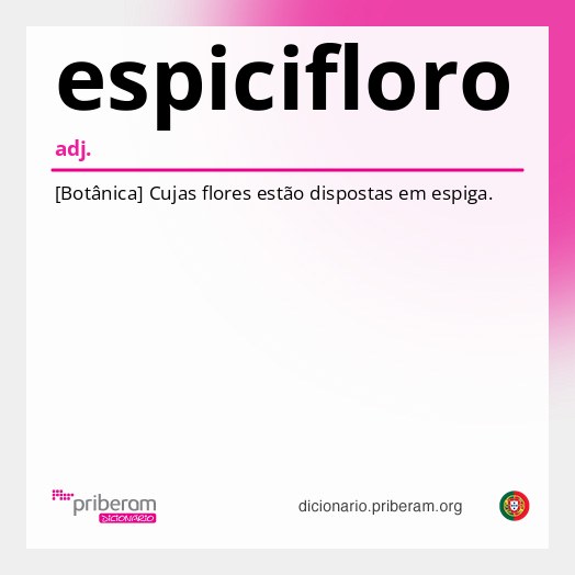 Significado de espicifloro