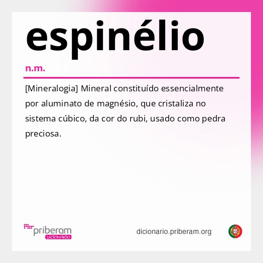 Significado de espinélio