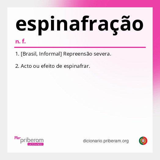 Significado de espinafração