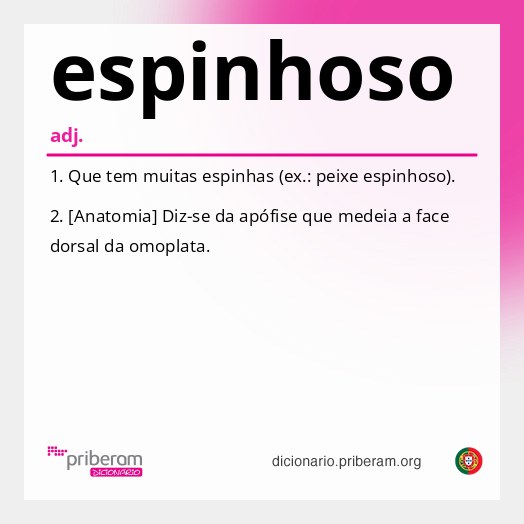 Significado de espinhoso