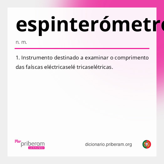 Significado de espinterómetro