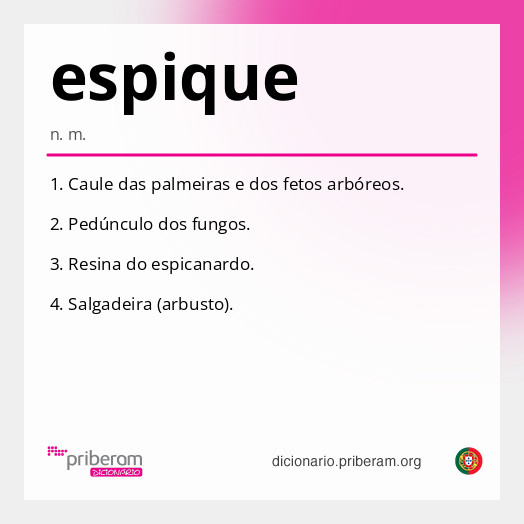 Significado de espique