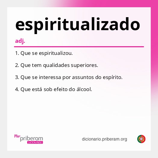Significado de espiritualizado