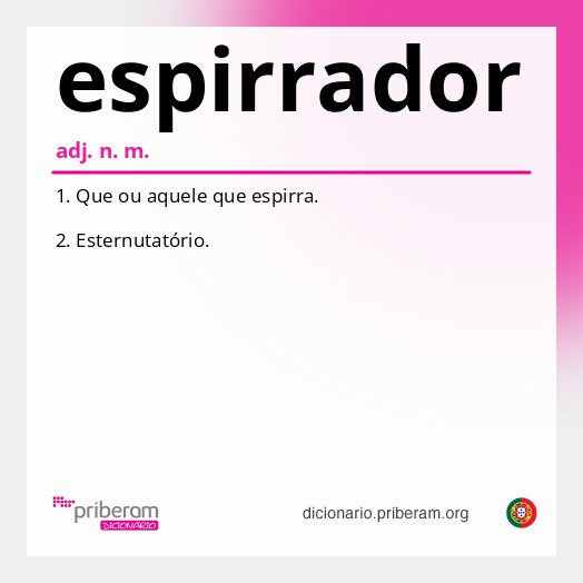 Significado de espirrador