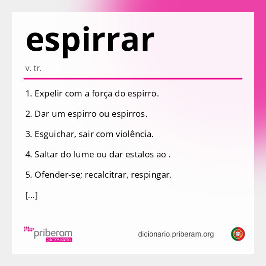 Significado de espirrar