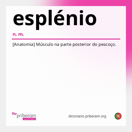 Significado de esplénio