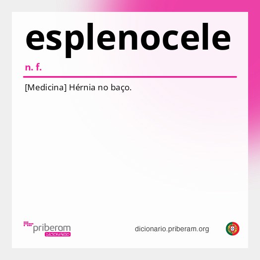 Significado de esplenocele