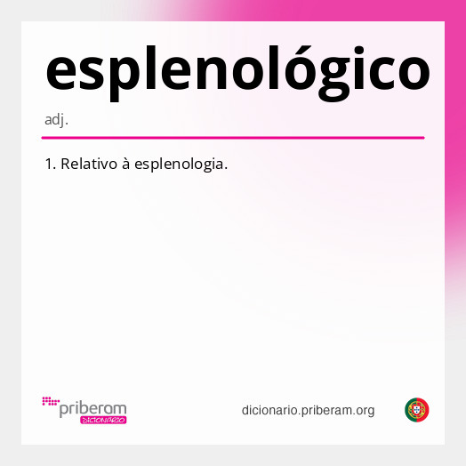 Significado de esplenológico