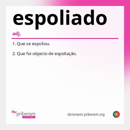 Significado de espoliado