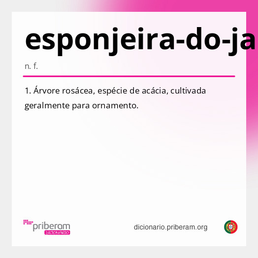 Significado de esponjeira-do-japão