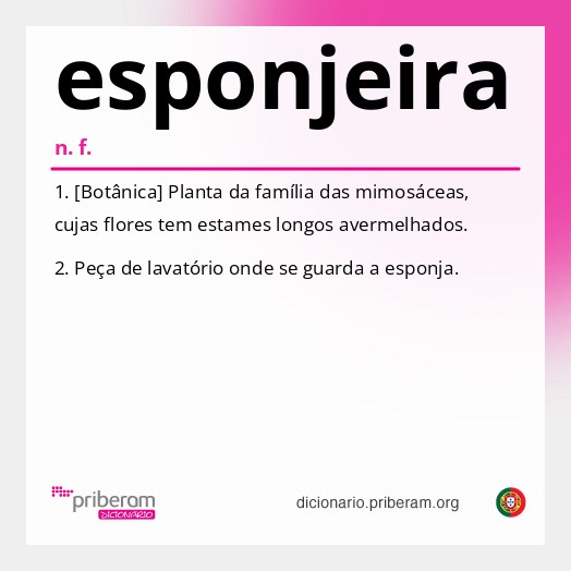 Significado de esponjeira
