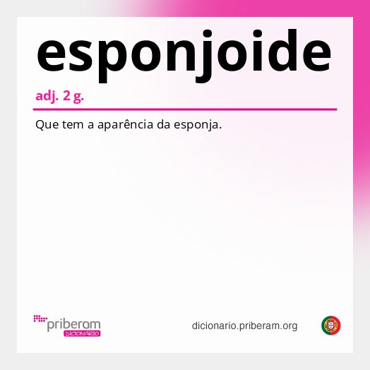 Significado de esponjoide
