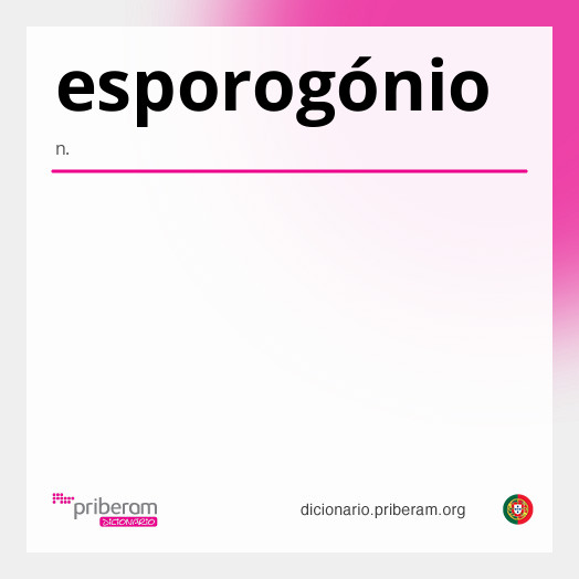 Significado de esporogónio