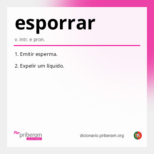 Significado de esporrar