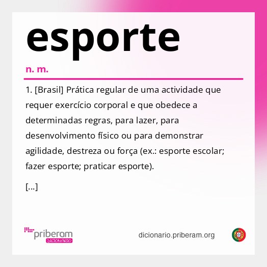 Significado de esporte