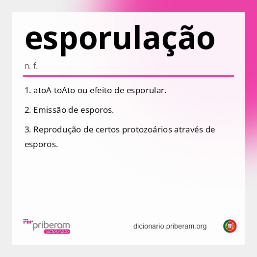 Significado de esporulação