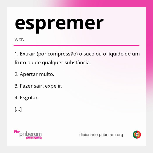 Significado de espremer