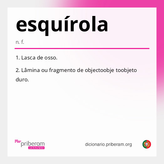 Significado de esquírola