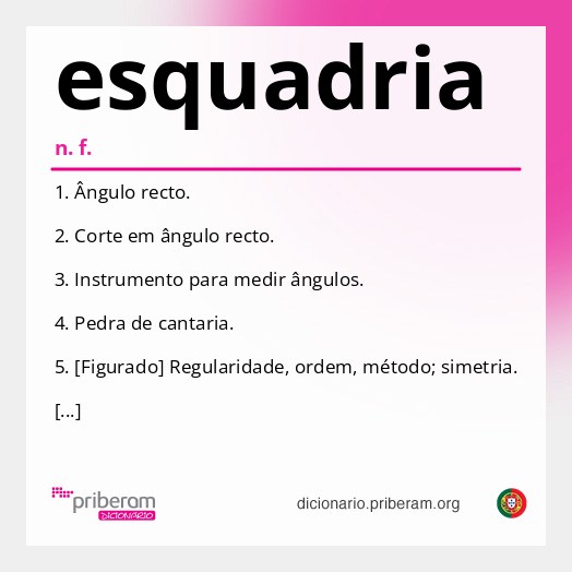 Significado de esquadria