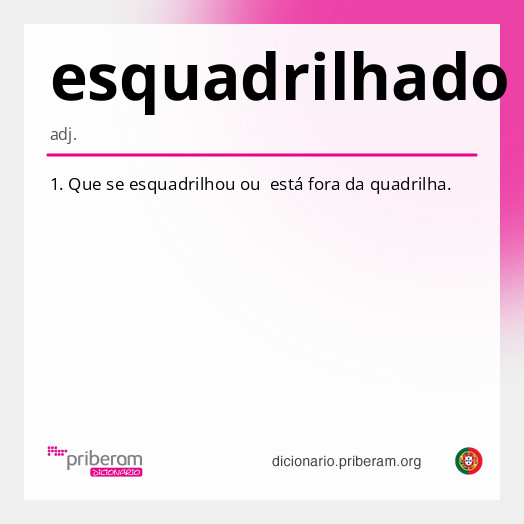 Significado de esquadrilhado